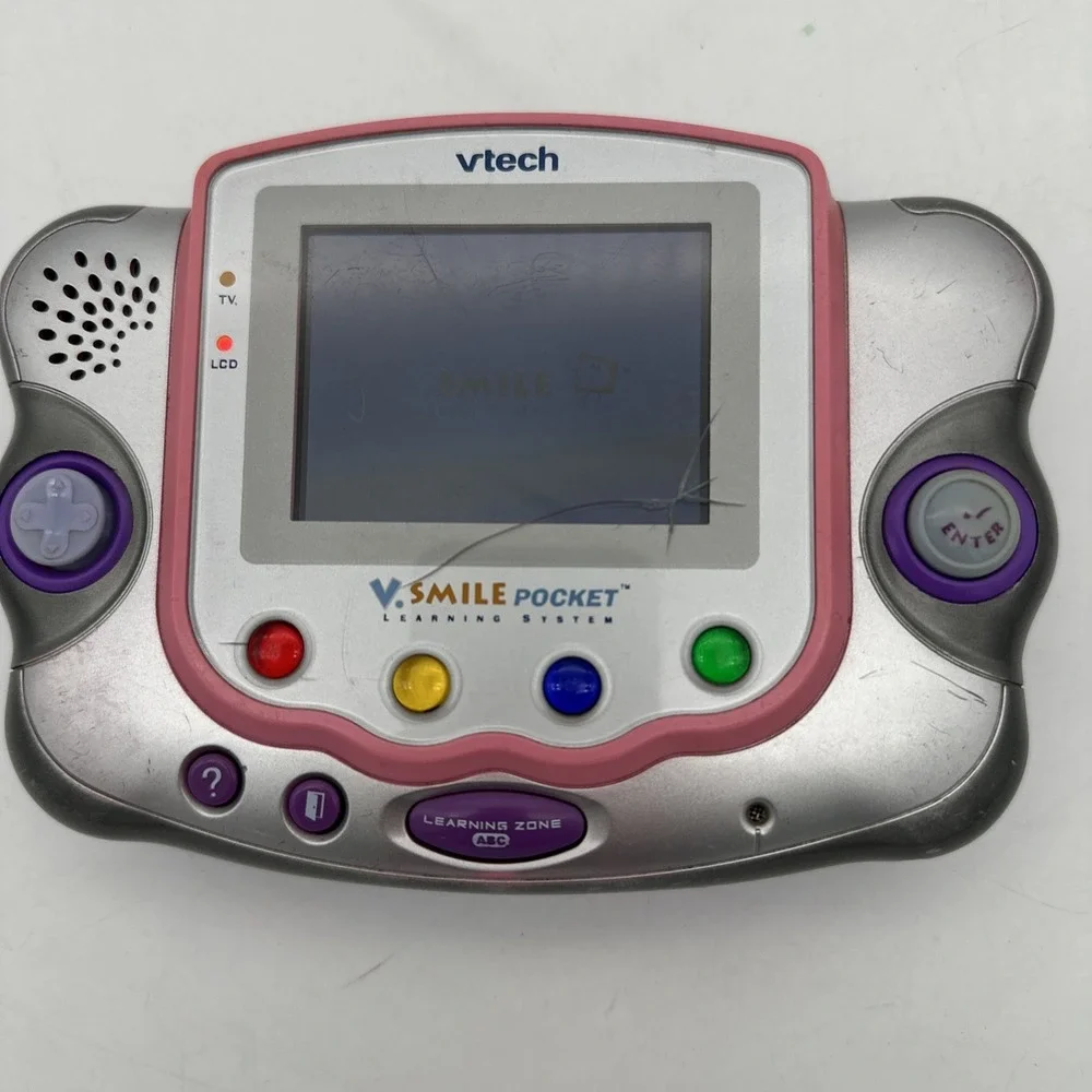 VTech VSmile Pocket Learning System Handheld Games Console - Cracked Scree